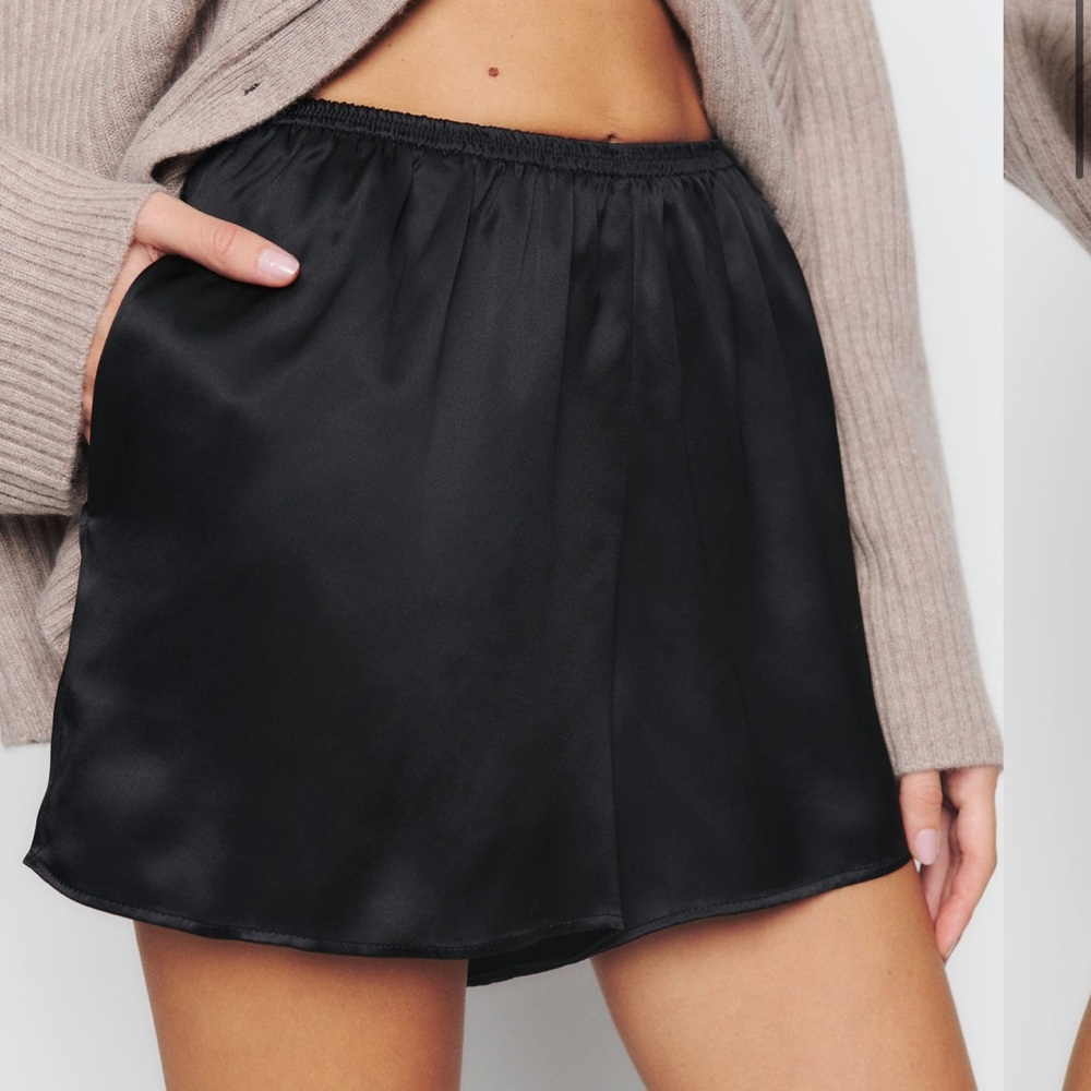 Reformation Black High Waist Women Shorts